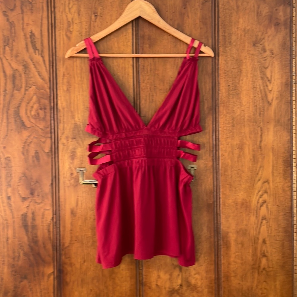 NWT Red Express Strappy Top